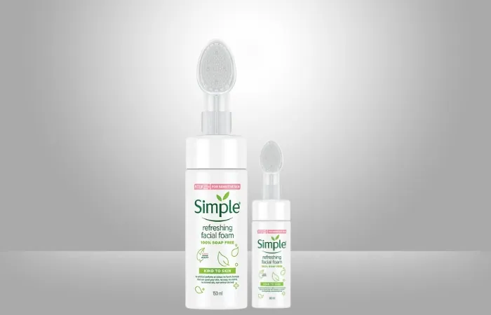simple sensitive skin refreshing facial wash
