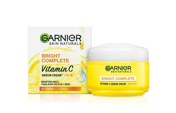 garnier bright complete vitamin c serum day cream
